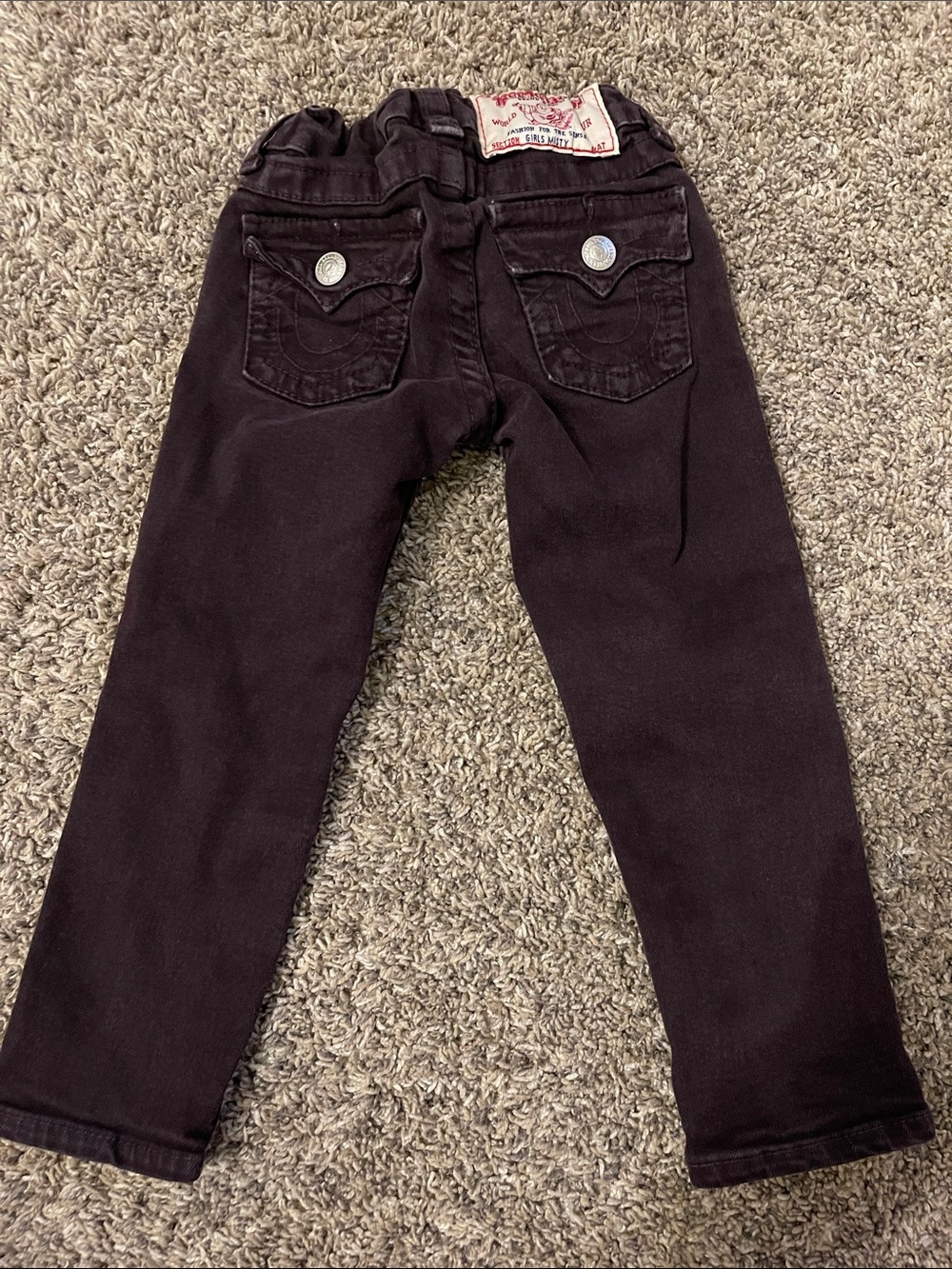 True Religion girls 3t  Dark Plum Straight Jeans
